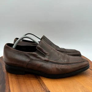Santoni Loafers Shoes Mens 10.5 D Brown Soft Leather Comfort Made In Italy - Picture 1 of 12