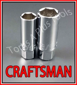 CRAFTSMAN HAND TOOLS 2pc 3/8 drive sparkplug ratchet wrench socket set 5/8 13/16 - Picture 1 of 6
