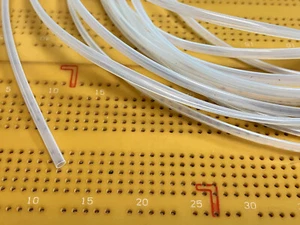 1.93mm 13AWG Clear PTFE Sleeving 0.3mm Thin Wall Tube 26kV/mm -80°C +250°C - Picture 1 of 1