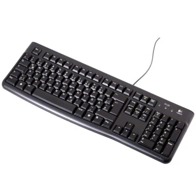 LOGITECH Tastatur K120 USB Kabel PC Schwarz Deutsch QWERTZ Computer Keyboard - Bild 1 von 4