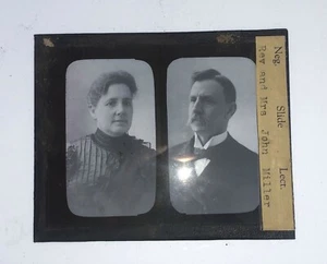 Rev. John Miller Roselle NJ Antique Glass Magic Lantern Slide Historical Picture - Picture 1 of 2