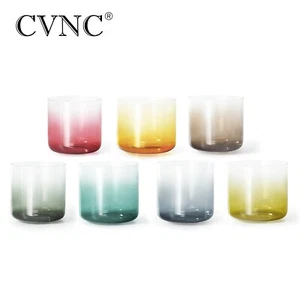 Juego de alquimia de medio color tono perfecto CVNC432Hz 6-7"" sonido de cuenco cantor de cristal - Imagen 1 de 10