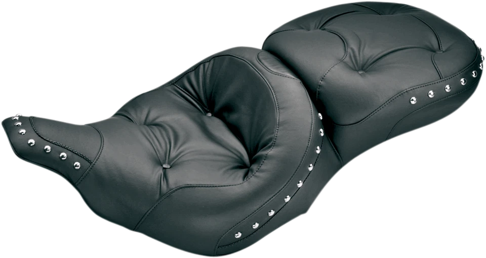 Mustang 1 pieza Ultra Touring Regal Seat estilo Regal con tacos cromados; 18 75570 Foto 1 de 1