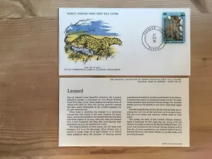 CENTRAL AFRICAN REPUBLIC CAR 1978 FDC WWF 083 BIG CATS LEOPARD - Picture 1 of 1