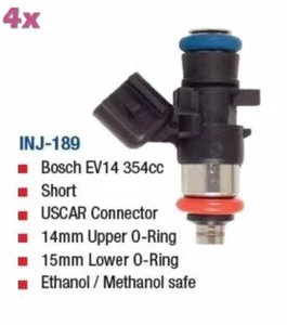 Bosch EV14 354cc Short FUEL INJECTOR INJ-189 (x4) - Picture 1 of 1