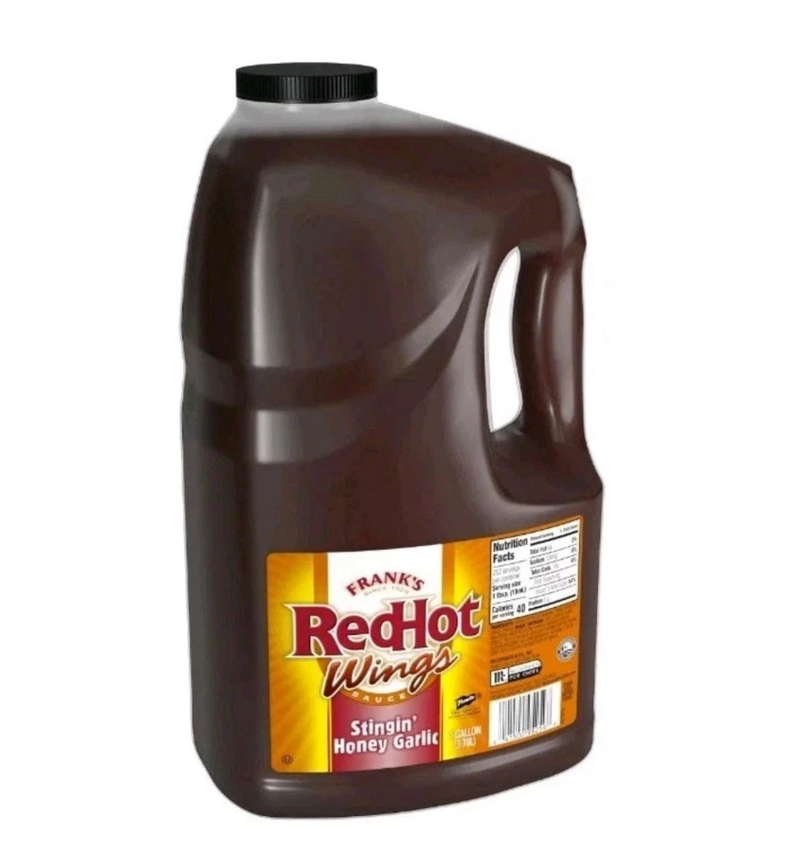 Franks Redhot Stachel Honig Knoblauch Sauce 1 Gal - eine Gallone Großpackung Ablaufdatum Nov 2026 - Bild 1 von 1