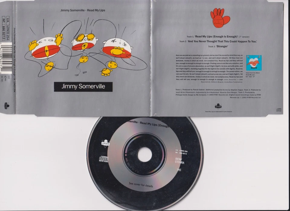 Jimmy Somerville – Read My Lips (Enough Is Enough) - 3 Track Maxi CD 1990 - Bild 1 von 1