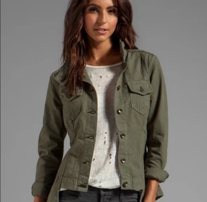 Rag & Bone Jean Chamberlain Utility Green Denim Jacket Women’s Size Small - Picture 1 of 10