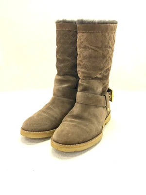 Louis Vuitton Fauvist Botas Planas Media Pantorrilla Zapatos para Mujer Marrón Gamuza Talla US 6 Foto 1 de 4