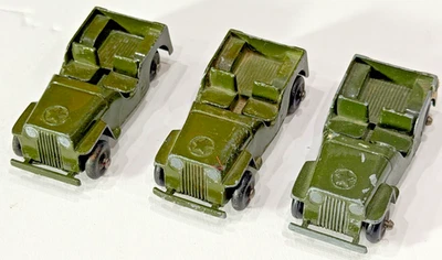 TOOTSIETOY 绿色美国军队军事 JEEP 批量 三压铸 美国 真品 复古 — 第 1/4 张图片