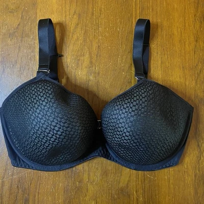 FREYA Underwire Plunge Bra 32DDD, UK 32G Black Lace With J Hook - Image 1 of 4