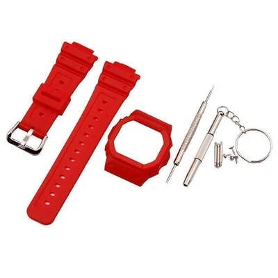 Correa de reloj cuadrada de resina apta para Casio G-SHOCK DW5600 5610 5030 5025 Foto 1 de 4