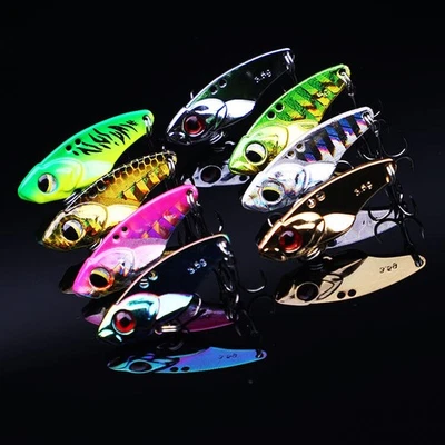 8 Stück Metall Mini Vib Blade Köder Long Casting Vibration Baits Barsch Zander - Bild 1 von 4