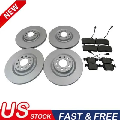 Pastilhas de freio dianteiras traseiras e rotores lisos para 2017 - 2024 Alfa Romeo Giulia 2.0L - Imagem 1 de 4