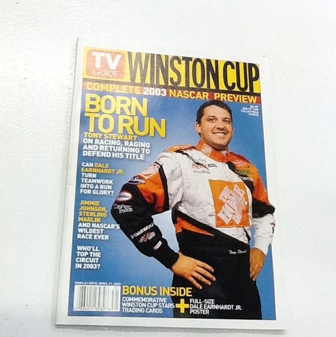 Minty TV Guide Winston Cup 2003 NASCAR Special Edition W/ Cards & Poster Cover