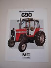 Massey-Ferguson MF 690 2WD Tractor Color Brochure Spec Sheet MINT '83