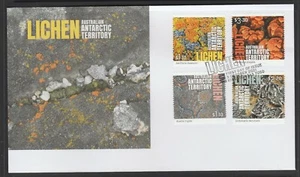 Australian ANTARCTIC  2021 LICHEN  set of 4 VF Used on FDC -  plant Life  - Picture 1 of 1