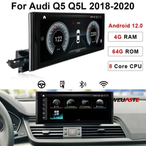 10.25" Android 12 Car GPS Touch Navi Screen Video Player For Audi Q5 Q5L 2018-20 - Picture 1 of 12