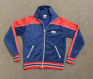 🔶️VINTAGE RETRO PUMA TRACKSUIT ZIPUP TRACK TOP RUN DMC MENS MEDIUM RAP HIP HOP - Foto 1 di 8