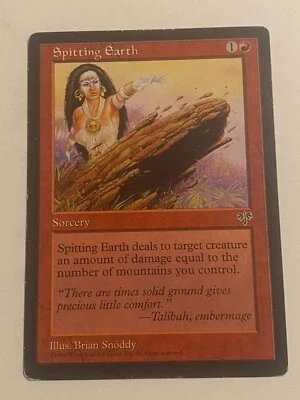 Spitting Earth - Magic the Gathering MTG Mirage Single Card - Image 1 of 2