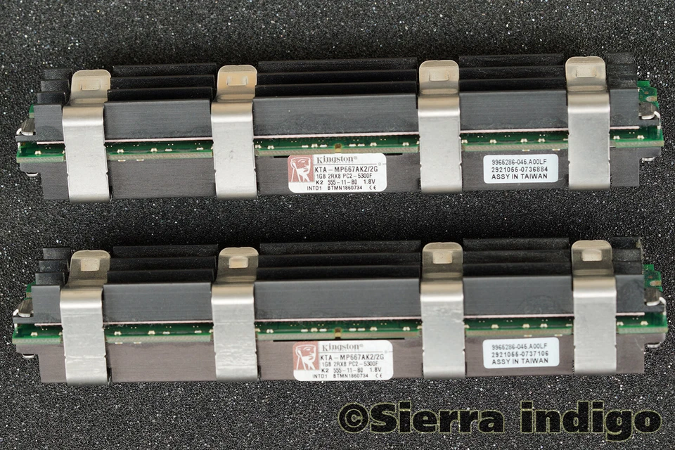 KTA-MP667AK2/2G Kingston 2GB Kit of 2x1GB PC2-5300F Server Memory RAM Apple - Image 1 of 1