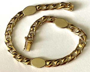 Italy OE 585 14K Solid Yellow Gold 5mm Link Ladies Bracelet Fits Up To 8'' Wrist - Picture 1 of 12