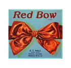  country decor Red Bow Oranges crate label art poster