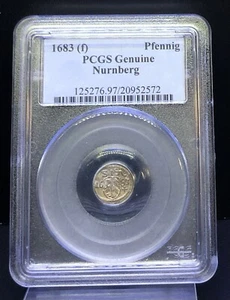 1683 Germany - Nurnberg - German States - SILVER Pfennig Pfenning PCGS GENUINE a - Picture 1 of 2