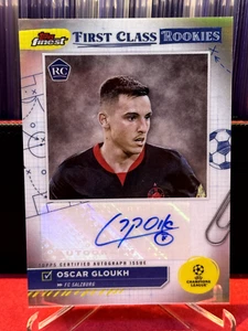 2023-24 Topps Finest UEFA Oscar Gloukh RC First Class Rookies SSP Auto Refractor - Picture 1 of 2