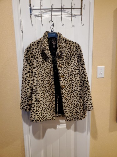UNDERCOVER Cappotto in pelliccia sintetica Victorias Secret ghepardo XS eccellente