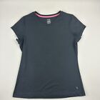 Danskin Now Athletic Tshirt Womens Medium 8-10 Black Cap Sleeve Loose Fit