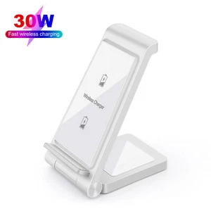 30W Fast Wireless Charger Charging Dock Stand For Apple iPhone 16 15 14 13 12 XS - Picture 1 of 16