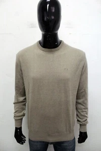LA MARTINA Maglione Uomo Taglia XL Maglietta Sweater Beige Lana Maglia Invernale - Imagen 1 de 11