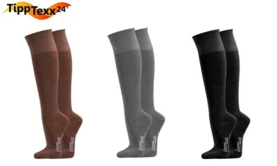 4 Paar weiche Bambus Viskose Kniestrümpfe mit Antiloch-Garantie ohne Gummidruck - Bild 1 von 4