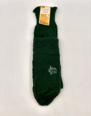 Calcetines hasta la rodilla vintage años 60 Sears Roebucks verdes informales medias largas Foto 1 de 4