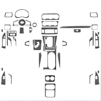 42Pcs Real Carbon Fiber Set Full Interior Trim Cover For Subaru Forester 2013-18 — 第 1/4 张图片