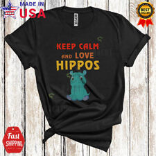 Vintage Keep Calm And Love Hippos Cute Wild Animal Zoo Keeper Lover T-Shirt, Mug