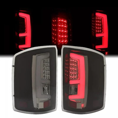 For 2014-2018 GMC Sierra 1500 2500HD 3500HD LH&RH LED Tail Lights Lamps Smoke - Image 1 of 4