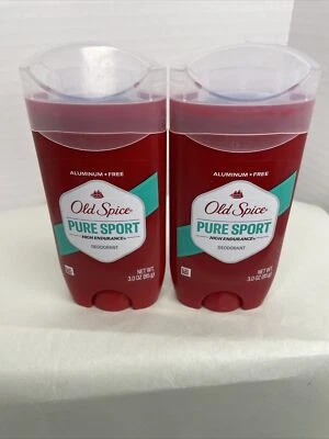 Desodorante Old Spice Pure Sport libre de aluminio TAMAÑO GRANDE 3,0 OZ cada uno paquete de 2 Foto 1 de 3