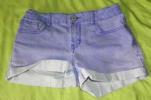 Girls Youth Psny Solid purple Mini Jeans Short Size 12 - Picture 1 of 3