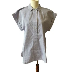 J CREW TOP 10 RAYAS NÁUTICO COSTERO FRESCO POPOVER VACACIONES DE VERANO CASUAL CHIC - Imagen 1 de 10