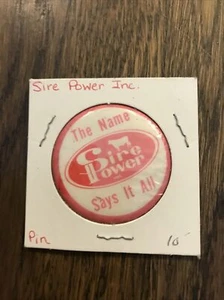 The Name Sure Power Says It All Pink Pin Campaign Pinback Button Vintage F8 - Picture 1 of 4