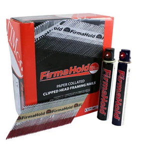 Firmahold First Fix Framing Straight Shank Bright Nails with Gas 90mm Pack of 22 - Picture 1 of 1