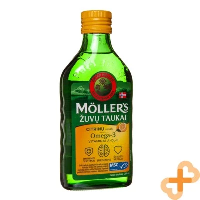 MOLLER'S Dobbel Imunity Fish Oil Lemon Flavor 250 ml Capsules Vitamins Complex