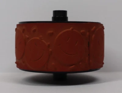 Estampación de goma alrededor de 1" rueda SMILEY FACE Happy Emoji Smile Foto 1 de 3