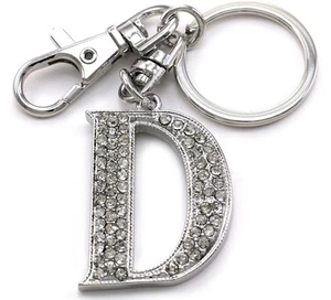 Llavero de coche con nombre claro alfabeto letra inicial letra D llavero boda regalo dije - Imagen 1 de 1