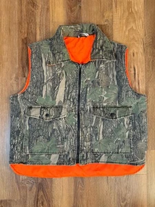 VTG Winchester TreBark Conceal Camo Puffer Reversible Hunting Vest Men’s Large - Picture 1 of 10