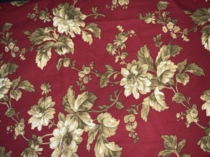 "CORTINAS PERSONALIZADAS RALPH LAUREN~FLORALES ELIZABETH~ROSAS ROJAS Y DORADAS~4 JUEGOS DISPONIBLES~83""L - Imagen 1 de 4