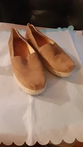 Toms Damen-Espadrille hellbraun Wildleder Slipper Größe 8,5 - Bild 1 von 14