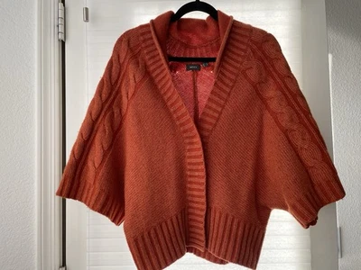 Suéter cárdigan de algodón de lana de cordero naranja Next para mujer talla S acogedor cálido Foto 1 de 4